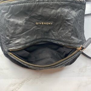 Givenchy Black Leather Crossbody Bag with Gold Accents